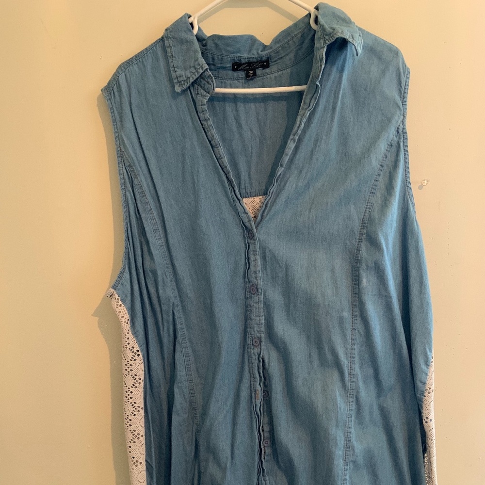 Denim Vest Top